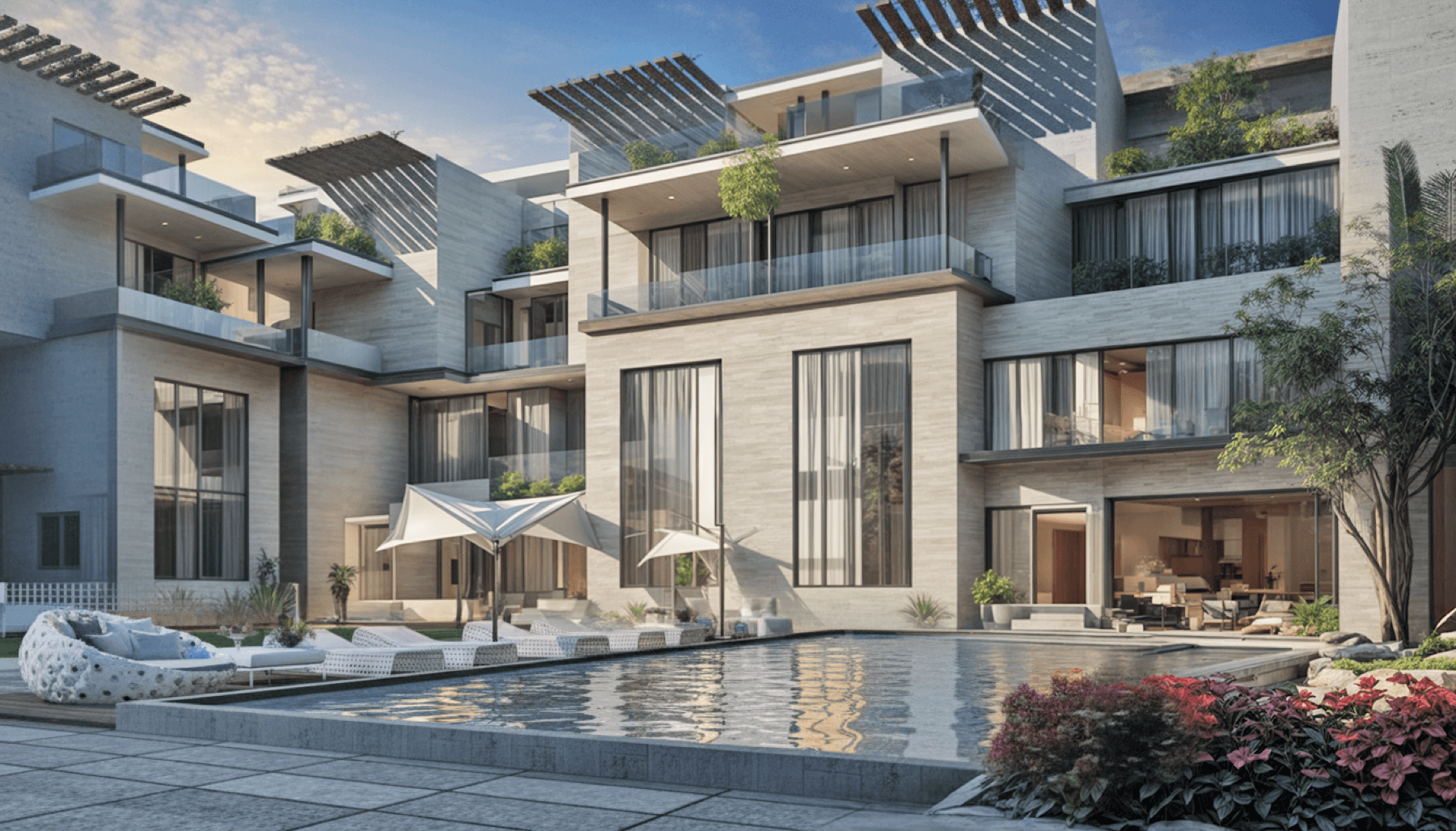 Modern Villa architectural rendering